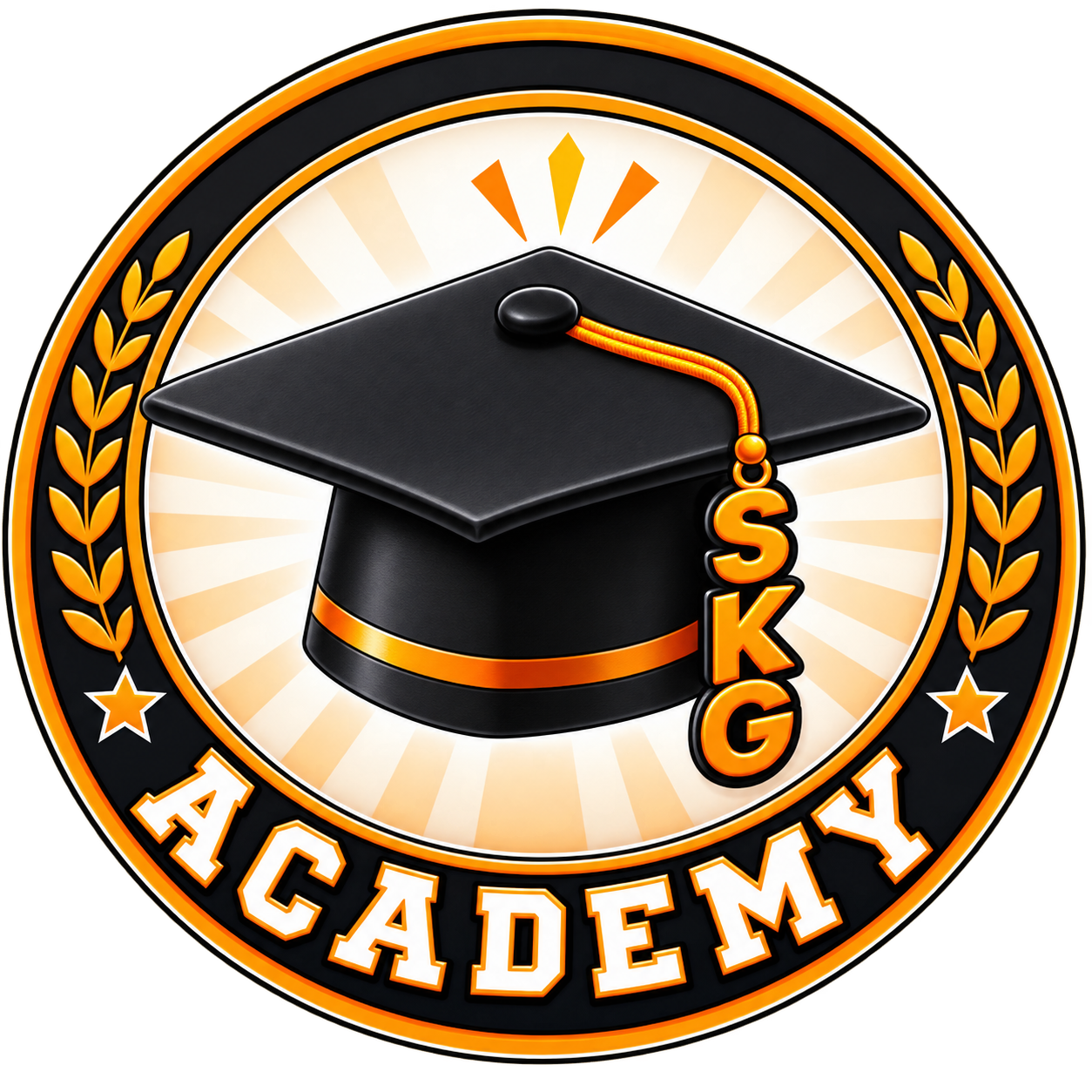 SKG Academy graduation cap logo